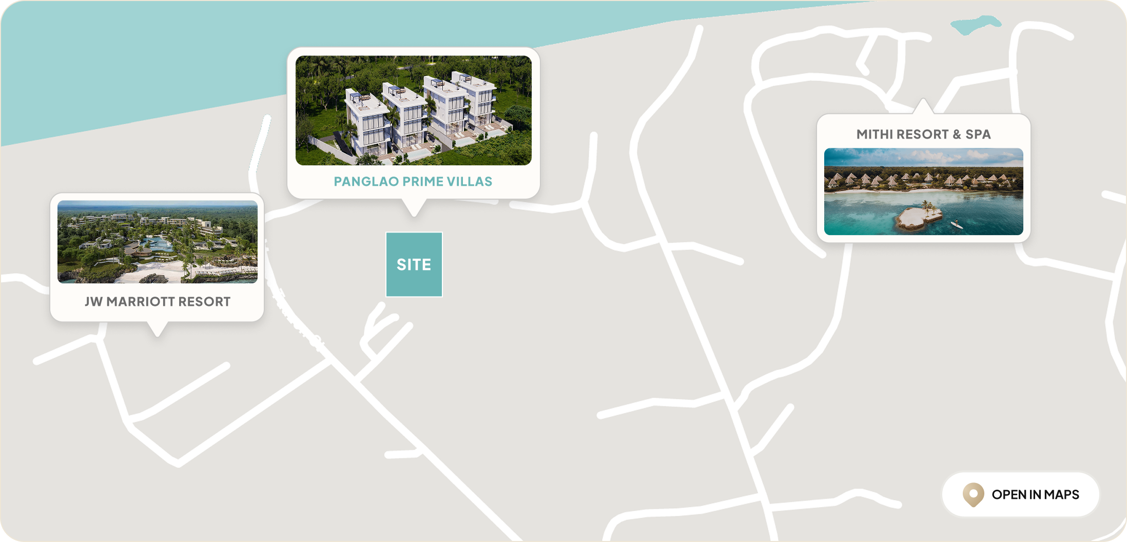 Panglao Prime Villas Location Map